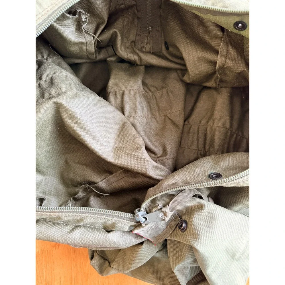 Vintage US Military‎ Flyers Kit Bag Olive Drab Canvas Duffel Cargo Bag